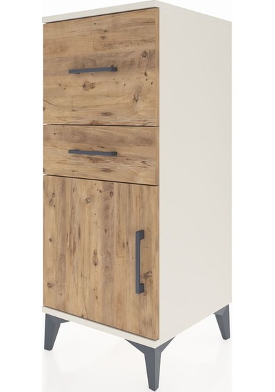 Hyperion Komodin 2 Çekmeceli Tek Kapaklı 44x44x106 Aytaşı-çam Aytaşı