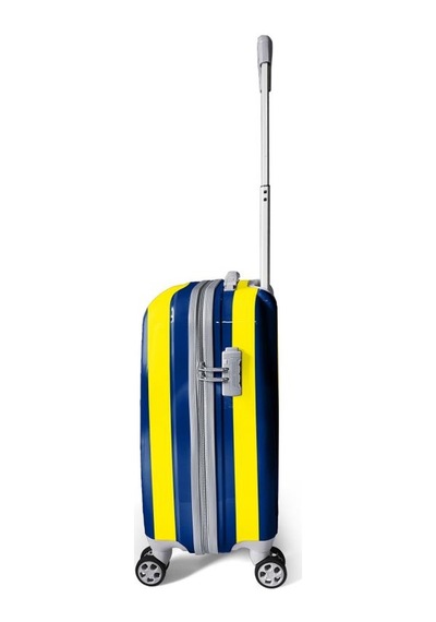 Coral High Sarı Lacivert Çubuklu Kabin Boy Valiz 50cm 16562 Çok Renkli