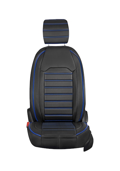 Citroen E-c4 X Deri Oto Koltuk Kılıfı Ön Arka Set Siyah Mavi  Seri Şhn