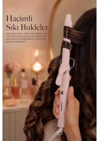 Ks-325 Profesyonel 25mm Saç Maşası - Doğal Su Dalgaları Ve Bukle Yapıcı