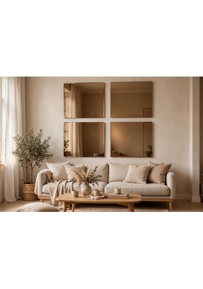 25x25 Cm Bronz Ayna 1 Adet