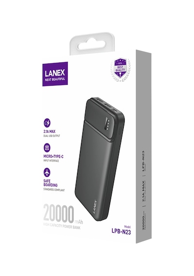 Lanex LPB-N23 20.000 mAh Powerbank Siyah M414