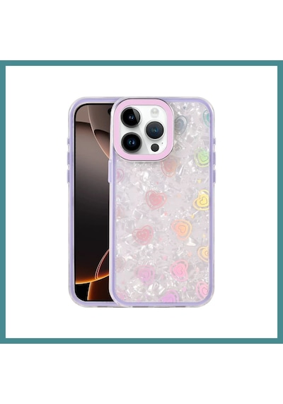 Trendexa İphone 16 Pro Max Uyumlu Lumi Desenli Kapak - Mor Mac