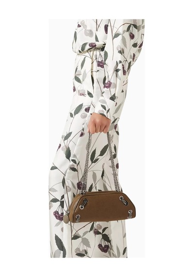 Stella Mccartney Eco Shaggy Deer Vegan Falabella, Zincir Detaylı Bowling Omuz Çantası Yeşil