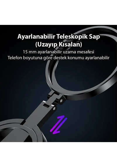 Ally Magsafe Uyumlu Manyetik 52mm Cpl Polarize Telefon Kamera Lens Filtresi Yansıma Önleyici - 5775 Renk: Siyah