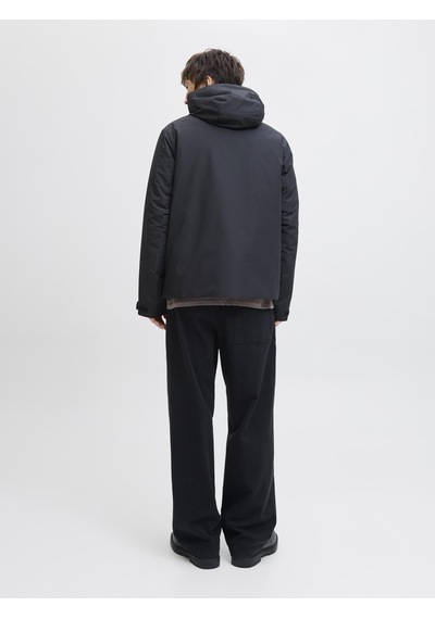 Jack&Jones Brandon Transitional Erkek Siyah Kapüşonlu Mont 12278762-BLK