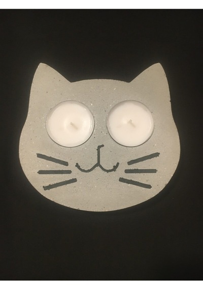 Kedi Yüzü Mumluk - Tealight Mum