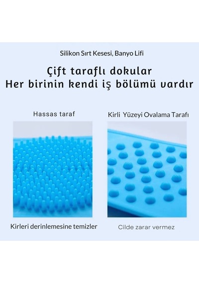 Mawrond Silikon Çift Taraf Banyo Sırt Temizleme Lifi