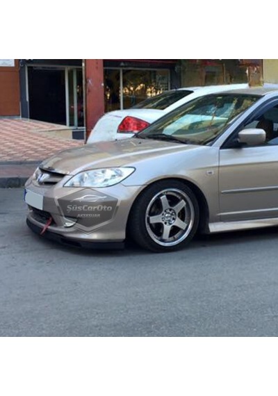 Honda Civic Vtec2 2001-2006 Uyumlu Üniversal Laguna Lip Esnek Ön Lip 2 Parça Tampon Altı Dil Karlık Ön Ek 00 Şüscaroto Aksesuar