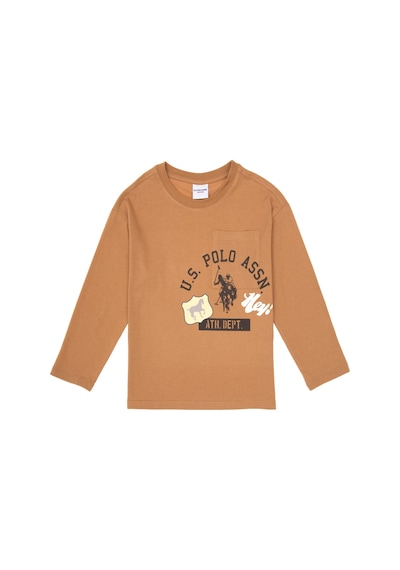 U.S. Polo Assn. Erkek Çocuk Camel Bisiklet Yaka Süprem Sweatshirt 50316489-VR015