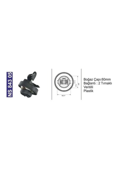Depo Kapağı Ventilli-Kilitli Ford Cargo (Ym.)-Temsa-Hidromek-Ivec -