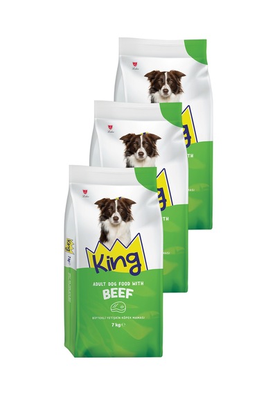 King Biftekli Yetişkin Köpek Maması 3 X 7 Kg