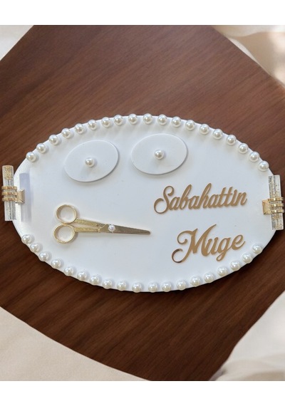Sacred Gold Söz Nişan Tepsisi Beyaz