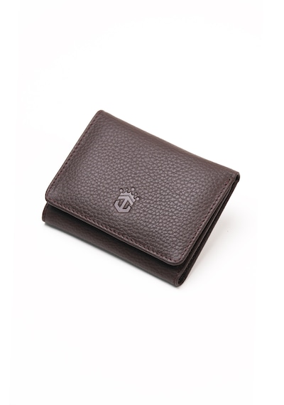 Ancora Leather Hakiki Deri Gizli Mıknatıslı Ünisex Cüzdan-46200 Kahve- Toprak