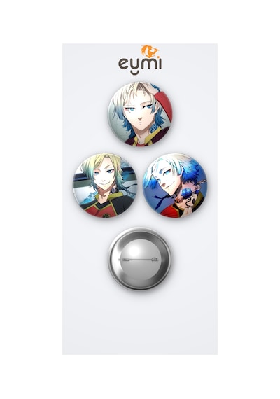 Blue Lock Animesi Kaiser 3'lü Metal Rozet Seti 58mm İğneli Buton Çanta Yaka Rozeti Çok Renkli