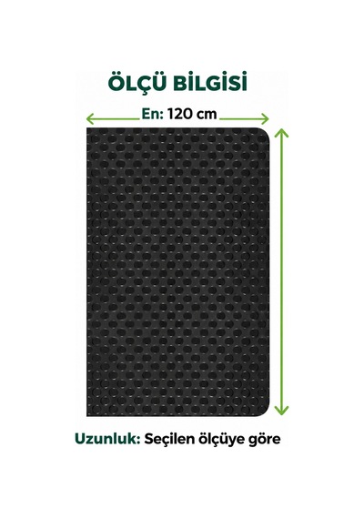 Hortumtech Paralı Paspas Pvc Zemin Kaplama Garaj Depo Atölye Araç İçi Ofis 2,2 Mm - Siyah 120 X 450 Cm