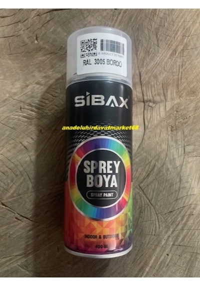 Sibax Üstün Kalite Bordo Renk Sprey Boya Parlak Bordo Kahve 400ml3005 Bordo 3005