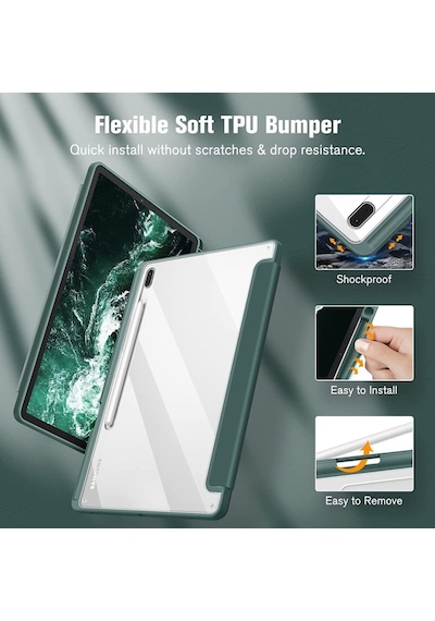 Samsung Galaxy Uyumlu Tab S9 Fe Plus / S9 Plus 12.4" Kılıf Grafiti Şeffaf Kalem Bölmeli X810 X610 X816 X616 X818