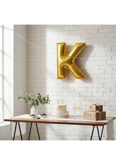 Runaway K Harf Folyo Balon 1m Parti Ve Vitrin Çok Renkli