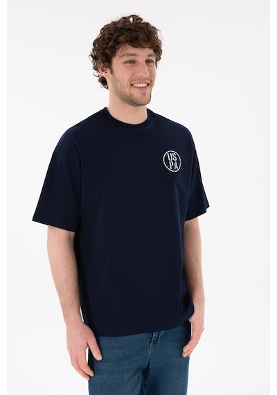 U.S. Polo Assn. Erkek Oversize Fit Bisiklet Yaka Lacivert Tişört 50305904-VR033