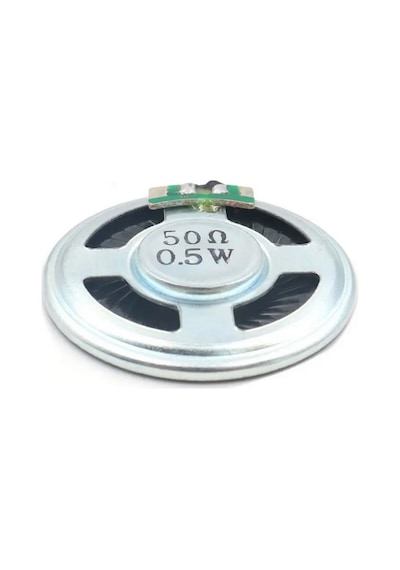 İnce 4cm 50 Ohm 0.5W Hoparlör Yuvarlak Speaker