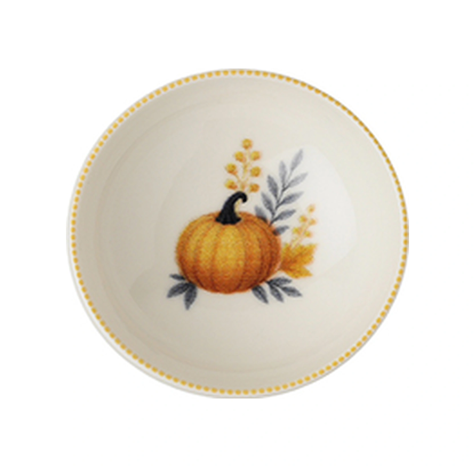 Kütahya Porselen Bone Pumpkin 14 Parça 6 Kişilik Kahvaltı Takımı Ekru