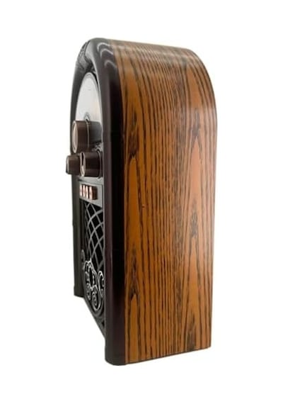 Retro Radyo Taşınabilir Bluetooth Speaker Ve Hoparlör Ahşap Kaplama Klasik Antika Tarzı İç Ve Dış Mekan Multiband Usb Girişli Dekoratif Klasik Radyo R-1950-btl Bordo R-1950-btl
