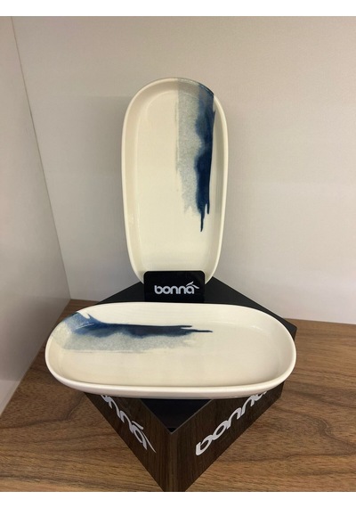 2'li Blue Wave Hygge 18 Cm Oval Servis Sos/meze/kahvaltı/reçel/aperatif Çok Renkli