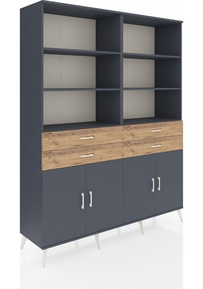 Hyperion Gardrop 8 Raflı 4 Çekmeceli 4 Kapaklı 176x44x221 Antrasit-antrasit/çam Antrasit/çam Hyperion Gardrop 8 Raflı 4 Çekmeceli 4 Kapaklı 176x44x221 Antrasit-antrasit/çam Antrasit/çam