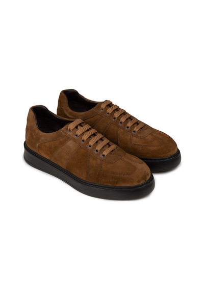 Deery Erkek Hakiki Süet Taba Renkli Sneaker Ayakkabı - 02017mtbap01 Taba