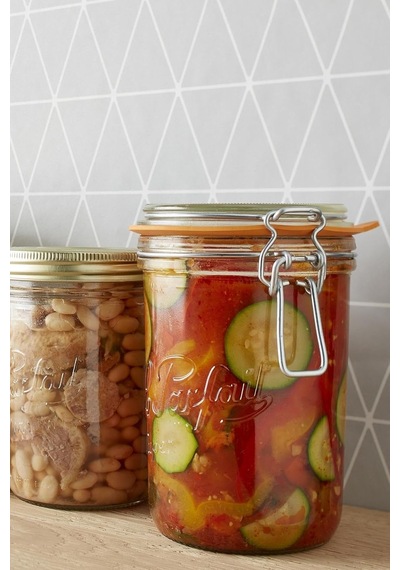 Super Terrines Klipsli/contalı Cam Kavanoz 1l Çok Renkli