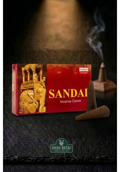 Darshan Sandal Konik Tütsü 10 Adet Çok Renkli