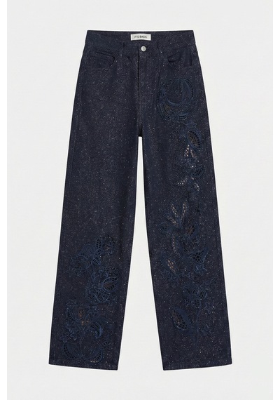 Itsbasic Kadın İndigo Selvedge T-7s6-50 Loose Fit Nakış Dantel Desenli Özel Tasarım Denim Jean Itsbasic Kadın İndigo Selvedge T-7s6-50 Loose Fit Nakış Dantel Desenli Özel Tasarım Denim Jean