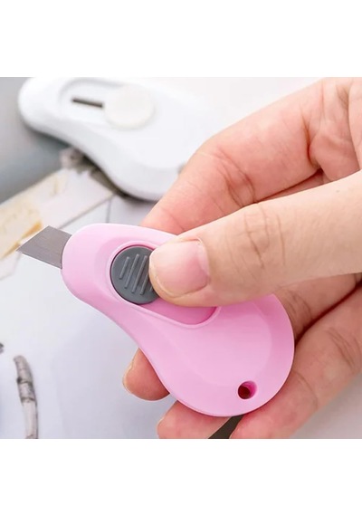 Lexroo 2 Adet Çelik Bıçaklı Mini Tekli Falçata Maket Bıçağı, 2 Farklı Model Portatif Küçük Falçata
