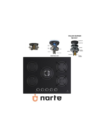 Narte OV401B - CG20070B - H20060BX Siyah Ankastre Set
