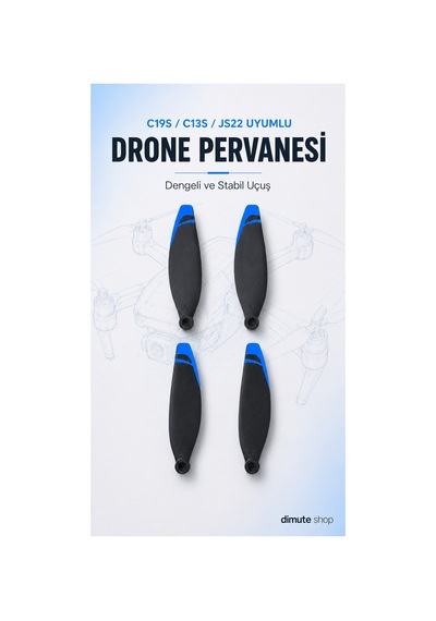 4 Adet 5.5cm X 1.5cm C19s / C13s/ Js22 Uyumlu Drone Pervanesi - 904460418