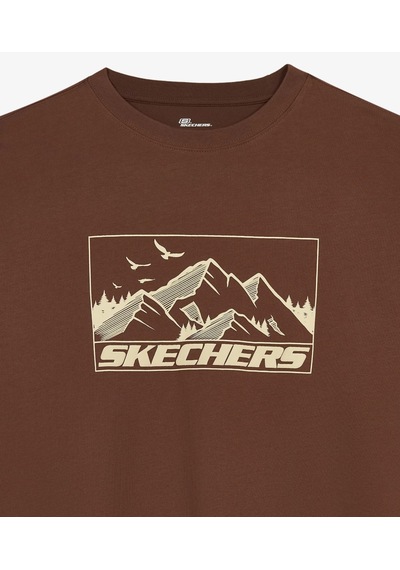 Skechers M Relax Fit Adventure Crewneck T-shirt S2620111-2070 Erkek Tişort Kahverengi