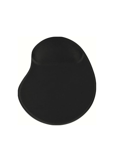 Kaymaz Tabanlı Bilgisayar Mouse Pad, Siyah Düz, Bilek Destekli