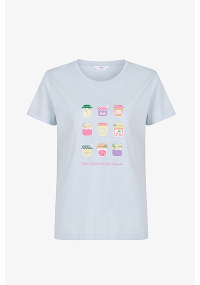 Penti Açık Mavi Sweet Breakfast Pamuklu Pantolon Pijama Takımı Penti Açık Mavi Sweet Breakfast Pamuklu Pantolon Pijama Takımı