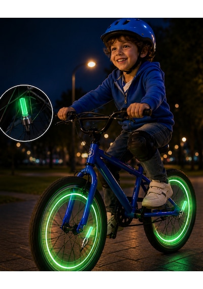 Araç Sibop Led Işığı 2li Set Bisiklet Motosiklet Jant Lambası - Lisinya Diğer