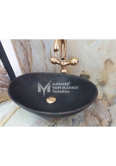 Bazalt Siyah Derin Kayık Lavabo