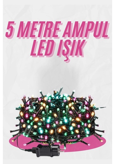 5 Metre Ampul Led Işık Renkli Rgb Çok Renkli Led Aydınlatma Çok Renkli