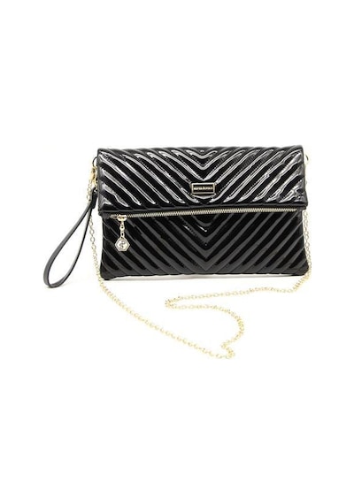 Silver Polo Sp1134 Kadın Portföy & Clutch Kapitone V Rugan Siyah-rugan Siyah