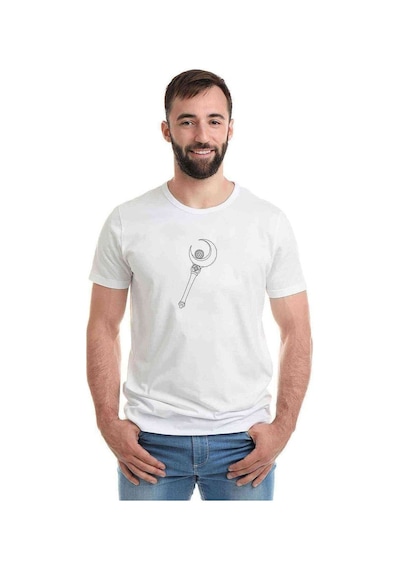 Mercury Sailor Moon Baskılı Beyaz Erkek Tshirt