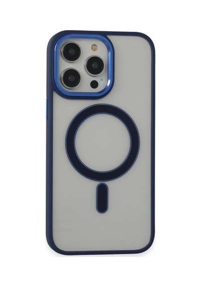 Apple iPhone Uyumlu  14 Pro Kılıf Room Magneticsafe Silikon -  Lacivert