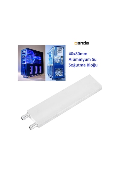 Alüminyum Su Sıvı Isıtma Cpu Soğutma Bloğu 40X80 MM