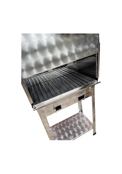 Paslanmaz Bacalı Mangal 35 X 50 Cm Dik Bacalı Havalandırmalı