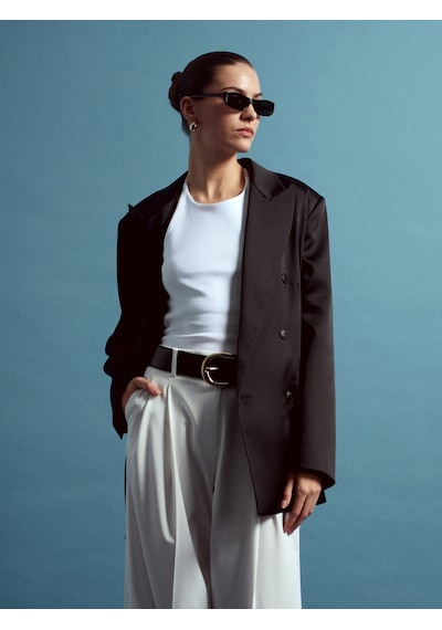 Dilvin 60797 Blazer Ceket-siyah