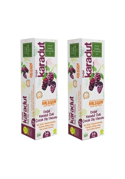 Eyüp Sabri Tuncer Doğal Karadut Özlü 2 - 6 Yaş Diş Macunu 2 x 60 ML