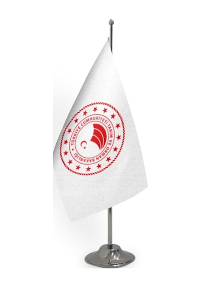 T.C. Tarım ve Orman Bakanlığı Masa Bayrağı 15x22,5 cm (Direksiz)